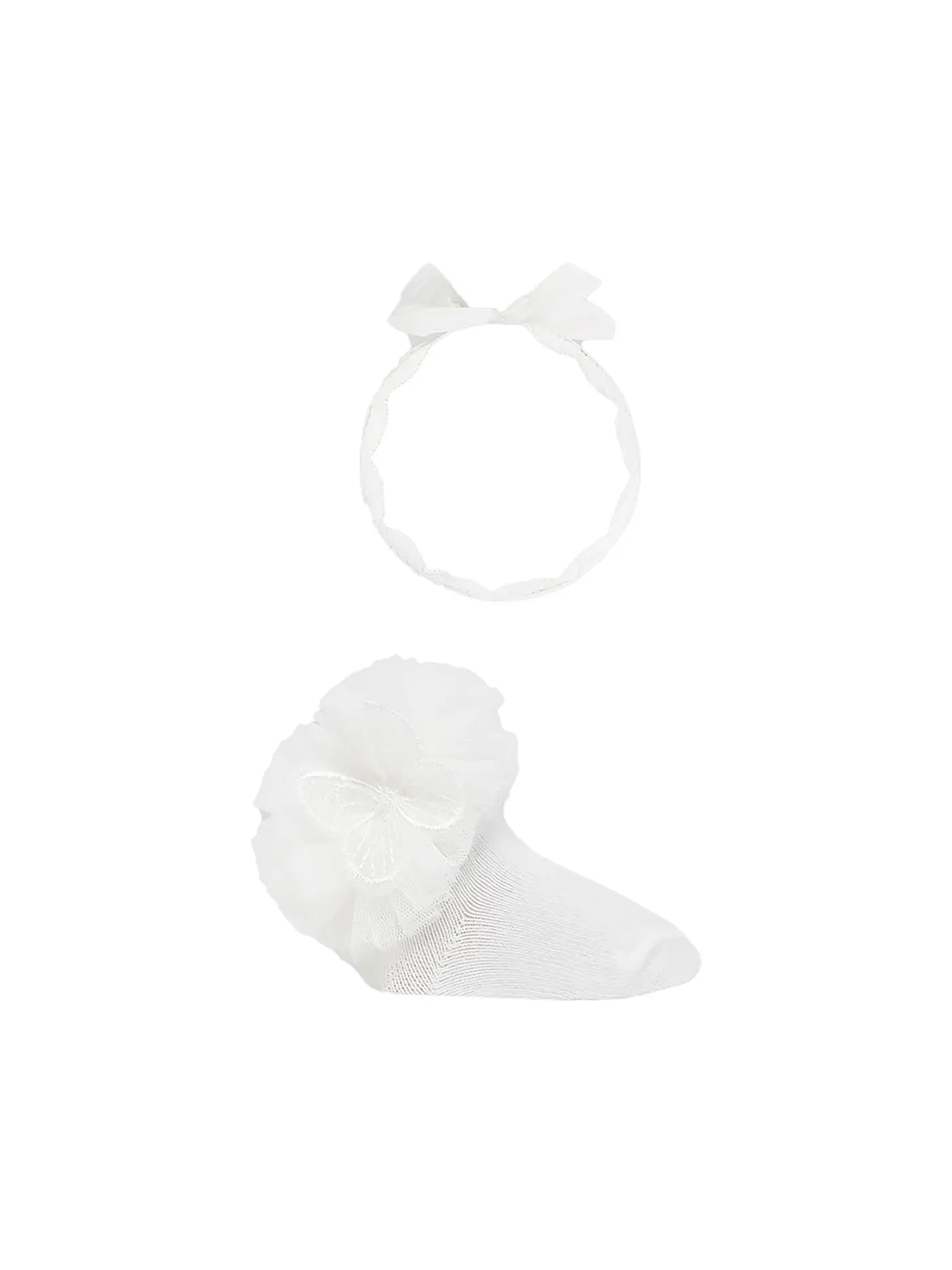 MAYORAL | Baby Socken mit Haarreif weiss | 
